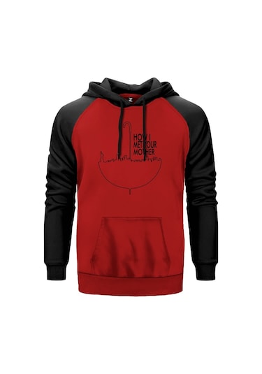 How I Met Your Mother Umbrella Kırmızı Reglan Kol Unisex Sweat Kırmızı