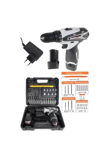 Bulldozer Neutral Çift Akülü 24 Setli Şarjlı Vidalama Taşıma Çant