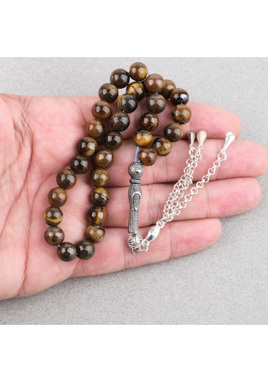 Kaplangözü Bilek Boy Küre Kesim 9mm Tesbih Kahverengi