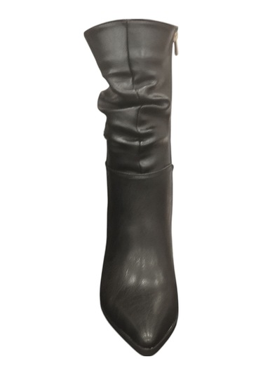 Ventes 9652010z Yandan Fermuarlı 8 Cm İnce Topuk Sivri Burun Günlük Şık Kadın Bot Siyah