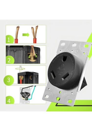 Xuweiwei 30a 125v Rv Gömme Pano Amerikan Tipi Tt-30r Yüksek Akım İçin Endüstriyel Soket Etl Sertifikalı