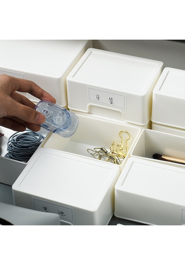 Lemestar Küçük Boy Etiketli Bölmeli Çekmeceli Saklama Kutusu - Ev İçin Dayanıklı Malzeme İle Konfor Ve Düzen Sağlar Diğer