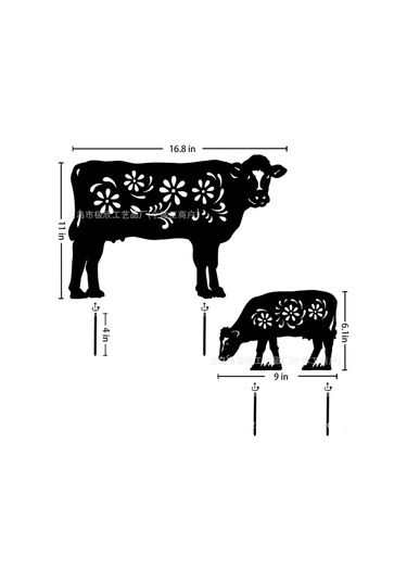 Xindoker Bahçe Çim Alani İçin Siyah Metal Delikli Kedi Figürü - Dayanıklı Dış Mekan Dekorasyonu