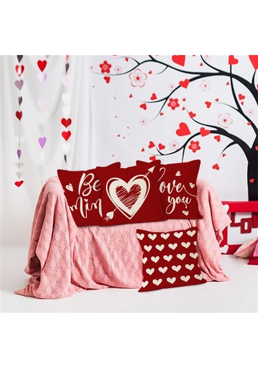 Yastıklar, Modern Dekorasyon Oturma Odası Yastık Kılıfları, Romantik Yastık Kılıfları, Kanepe İçin Süper Yumuşak Yastıklar 4pc Diğer