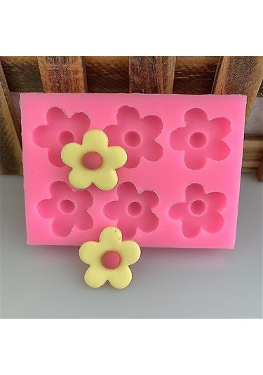 Kurabiye Kalıpları Yeni 5 Yapraklı Küçük Çiçek Şeklinde Yapışkanlı Kalıplar 2 Adet Diğer