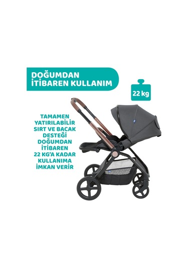 Chicco Mysa Bebek Arabası Black Satın 05087026450000