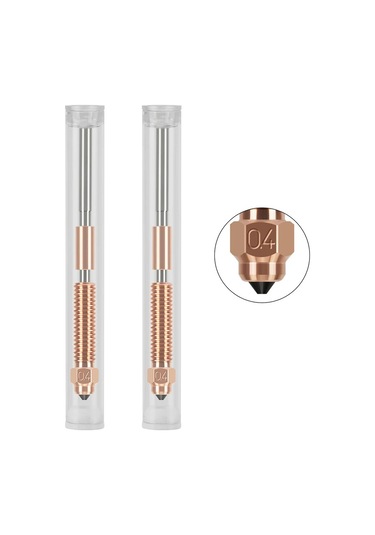 Yuntech01 Creality K1c/k1 Max/ender 3 V3 Uyumlu 0.4mm Çift Metal Nozzle, Bakır Alaşımlı Ve Sert Çelik, Yüksek Akış, Hızlı Yazdırma, Hızlı Değişim, 3d Yazıcı Parçası 2 Adet