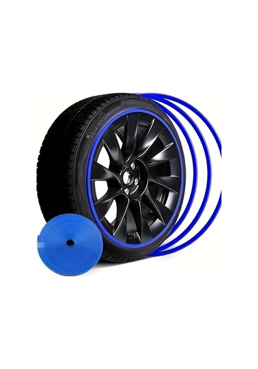 Willowhaven 4 Adet Jant Koruyucu - 360 Çizilmeye Dayanıklı Abs Tasarım, Mavi 76.77inç