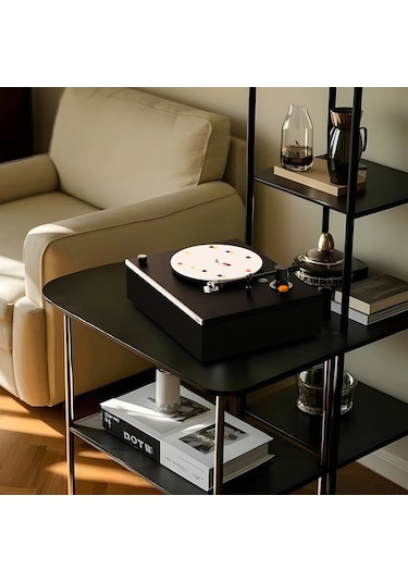 Hym s Lumi-s Siyah Dahili Bluetooth Hoparlörlü Retro Pikap Plakçalar