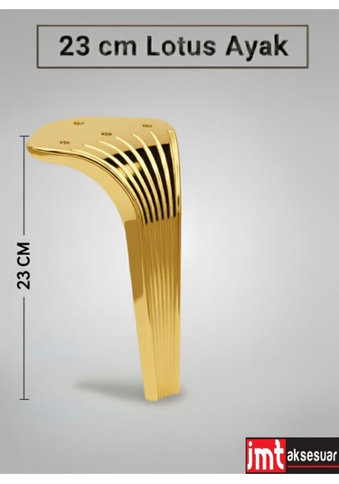 Lotus 23 Cm Altın 4 Adet Koltuk Yatak Odası Tv Ünitesi Konsol Ve Sehpa Ofis Mobilyası Ayağı Altın
