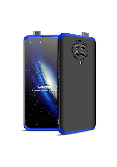 Xiaomi Redmi K30 Pro Kılıf Zore Ays Kapak Siyah-Mavi