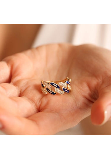 Mineli Gurmet Altın Yüzük T12420 Renkli