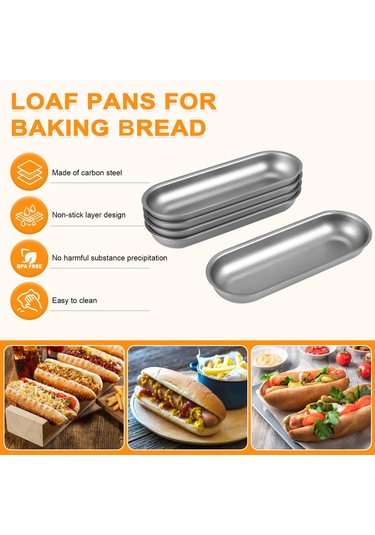 5 Adet Karbon Çelik Sosis Kalıpları Tava Dıy Ev Yapımı Ekmek Aracı Gümüş