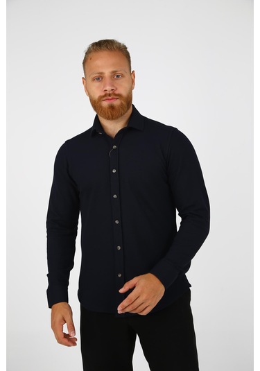 Brango 13346 Erkek Spor Gömlek Lacivert