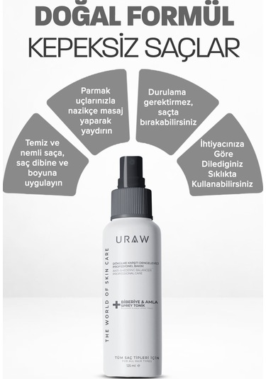 Uraw Biberiye & Amla Özlü Yenileyici Saç Toniği 125 ML