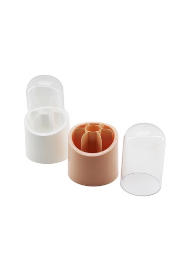 Elis 7 Bölmeli Kapsül Organizer Plastik Hazne - Kristal Mika Fanus Kapak 4172 Çok Renkli