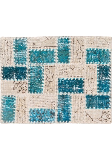 Patchwork El Dokuma Anadolu Halısı (431185141) Açık Mavi