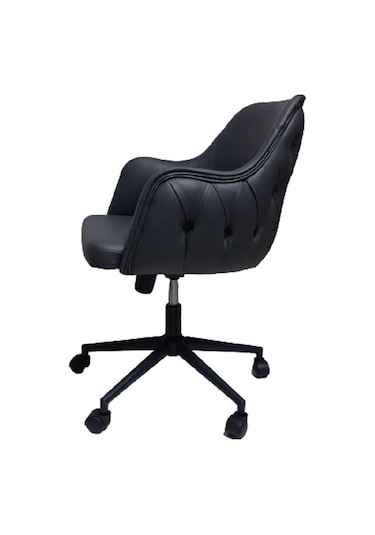 Bilgisayar ve Çalışma Koltuğu Suni Deri Krom Yıldız Ayaklı