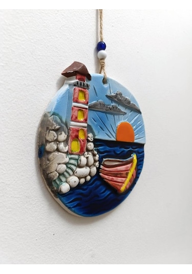 Seramik Deniz Temalı Dekoratif El İşi Duvar Süsü
