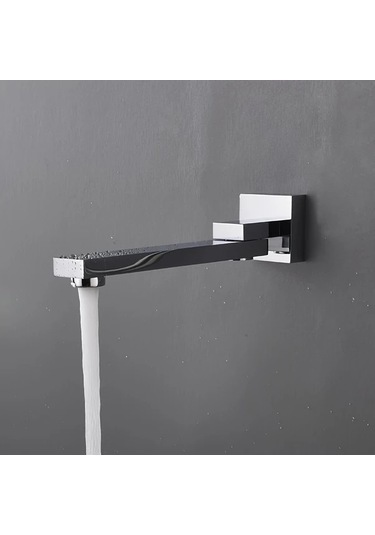 Userfriendly11 Siyah Paslanmaz Çelik Kare Yağmur Duş Başlığı Dönebilen Gizli Monte Su Akış Ayarı Ev Otel Siyah