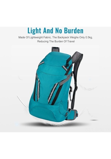 Didadodo Hafif Katlanabilir Su Geçirmez Sırt Çantası - Yürüyüş, Seyahat Ve Kamp İçin Pratik Mavi Renkli Mavi