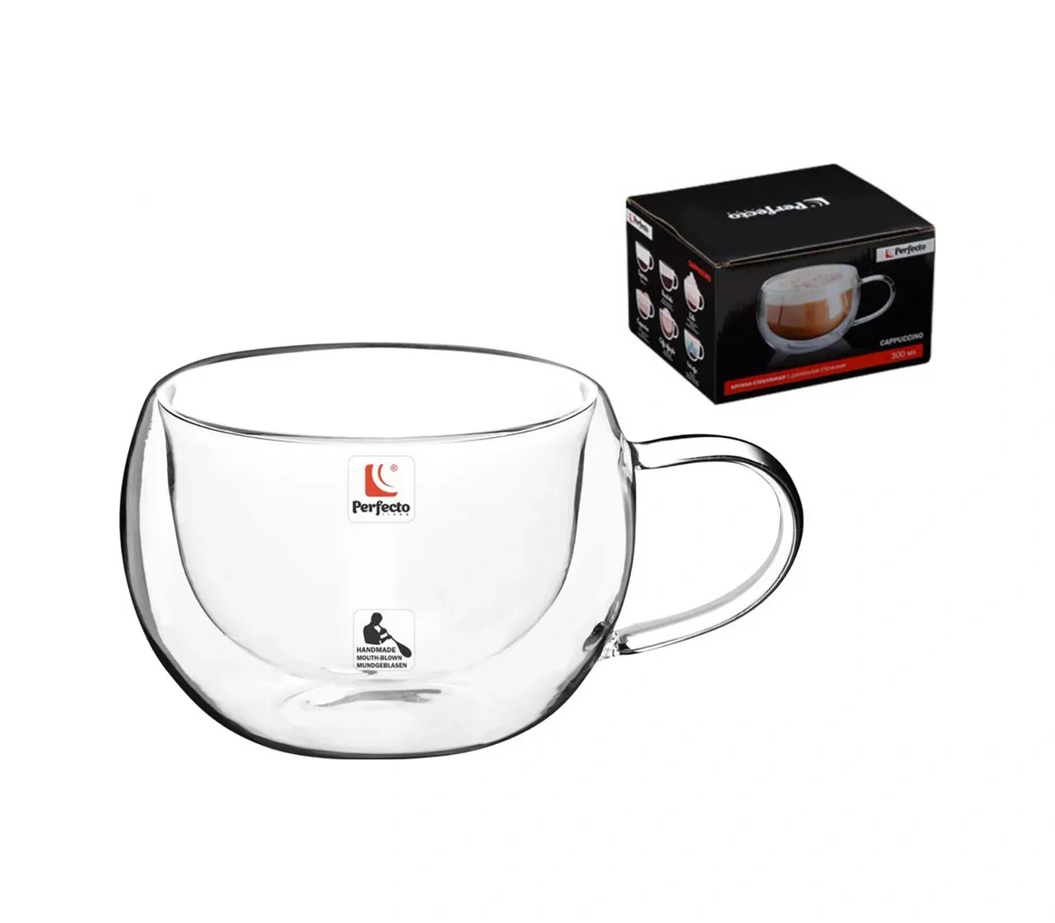Perfecto Lınea Kahve Ve Çay İçin Çift Tabanlı 300 Ml Cam Kup 197210971 Beyaz