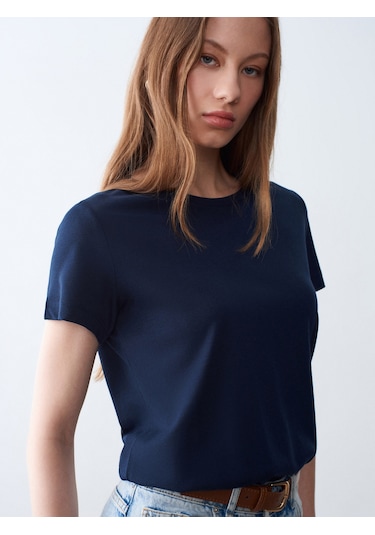 Dilvin 32852 Basic T-shirt-k.lacivert