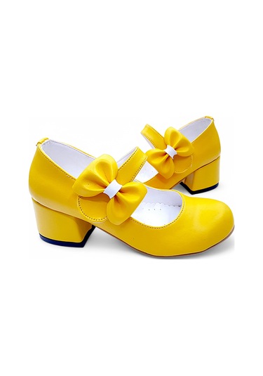 Beebron Ortopedik Topuklu Abiye Kız Çocuk Ayakkabı Soft Series Abiayk2401 Sarı Sarı