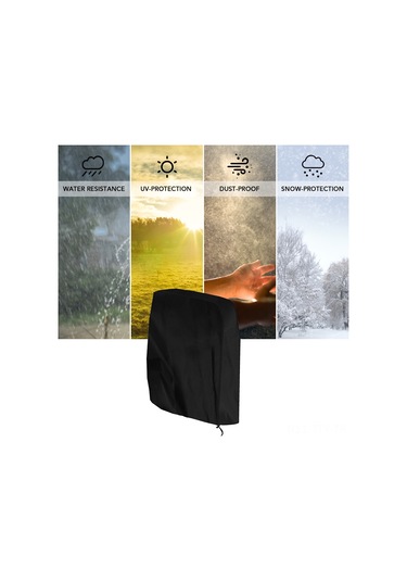 Dianziye Foldable Sandalye Koruyucu Kılıfı - 210d Oxford Kumaş + Pu Kaplama, Su Geçirmez, Hava Dayanıklı, 34x71x110 Cm Siyah