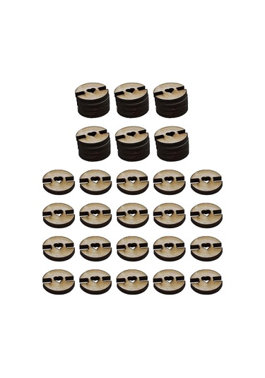 Homyl 50x Ahşap Pom Düğmeleri Ponpon Tutucular, Şapka Için