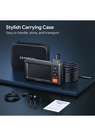 Depstech DS300 7.9mm Dual Lens 4.3 LCD 1080P 5M Yılan Kamera