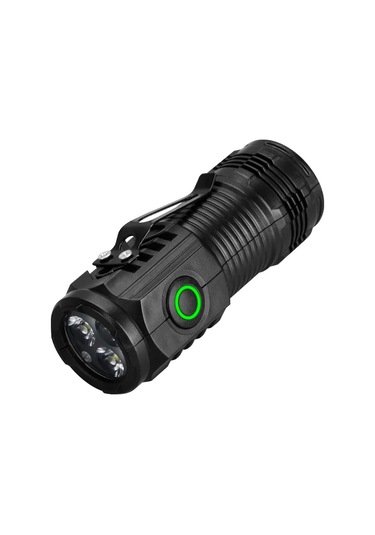 Taşınabilir Mini Led El Feneri 3led Ultra Güçlü Işık Flaş Işığı Siyah