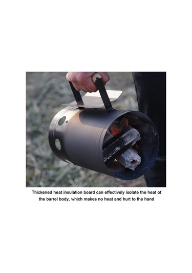 Pazly Barbekü Aletleri Nokta Kömür Ateşleme Namluları Karbon Kova Ateşleyici A Siyah