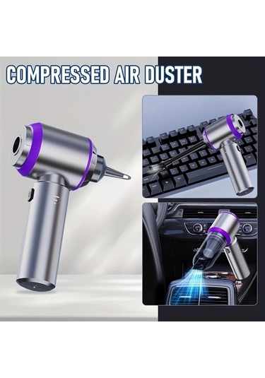 Dashanshop 16000pa Kablosuz El Süpürgesi Silvery Purple 4ü1 Fonsuz Motor 3 Hız Uzun Şarjlı Araç Ev