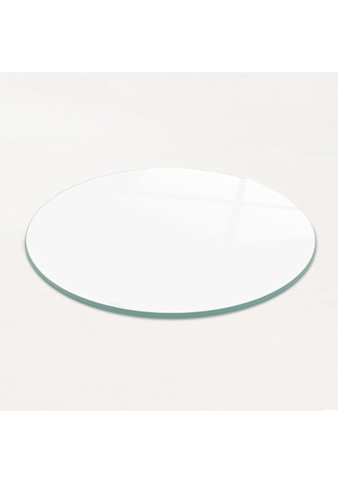 Masa Camı Ekvator Düz Renk - Beyaz Çap100cm