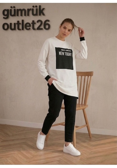 Basicpark Kadın Sweatshırt Beyaz