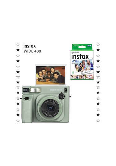 Instax Wide 400 Yeşil Fotoğraf Makinesi Ve 10'lu Film