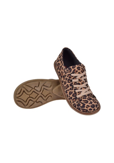 Pullman Hakiki Deri Kadın Casual Ayakkabı 34210 Leopar Leopar