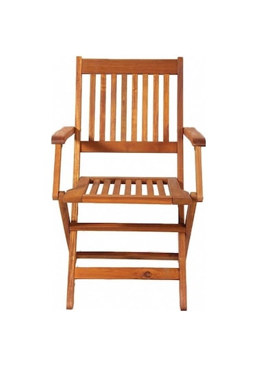 Manhattan Katlanır Kollu Ahşap Sandalye 2 Li Kahverengi