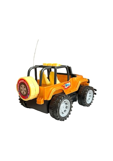 Çocuk Safari Arazi Aracı Uzaktan Kumandalı Yarım Fonksiyon Ileri Geri Oyuncak Jeep Jip Araba - Kahverengi