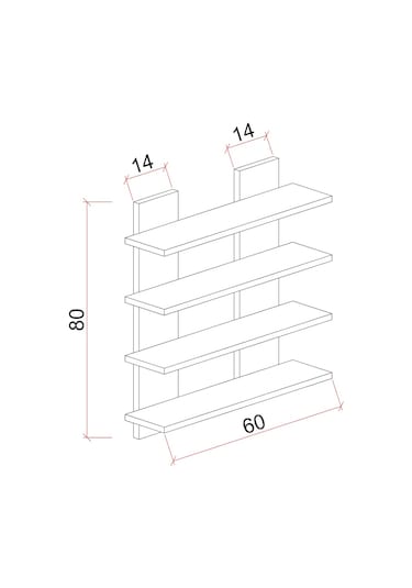 Mbesmobilya Mbes Mobilya Dekoratif H Model Raf Beyaz