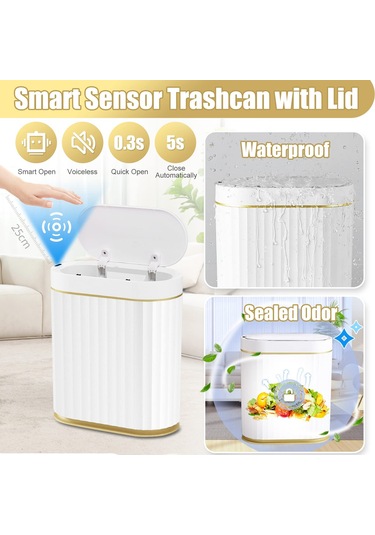 Qianfan Küçük Fotoselli Çöp Kovası, Akıllı Hareket Sensörü Çöp