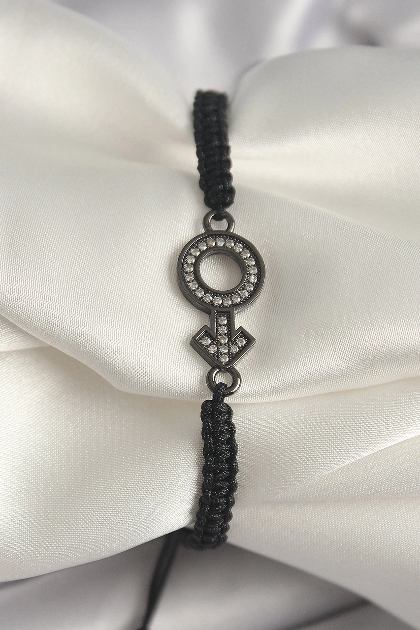 Dodes Dodes Pirinç Füme Renk Zirkon Taşlı Venüs Mars Asansörlü Makrome Model Kadın Bileklik Tg27bb67 Çok Renkli