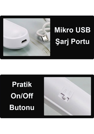 Usb Şarjlı 3 Renk Işıklı Led Aydınlatma / Gt-cl03 A A'dan G'ye Diğer