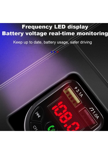 Samdoo Araç Bluetooth V5.0 Mp3 Çalar Fm Transmitter, Kart Okuyucu,免提 Alıcı, 1000ma Çıkış Gerilimi