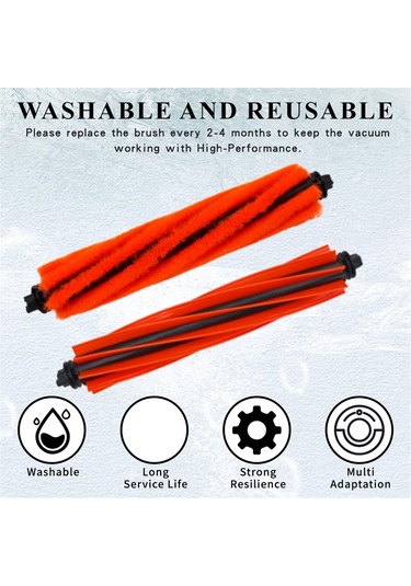 Sointeresting Roborock Roborock S8 S8+ S8 Pro Ultra S8 Plus Robot Süpürge Parçaları İçin 12 Adet Çift Ana Yan Fırça Hepa Filtresi