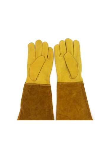1 Pair Jj-gd305 Genuine Leather Stab-resistant Cut-proof Garden Gloves, Size: Xl, Size:xl