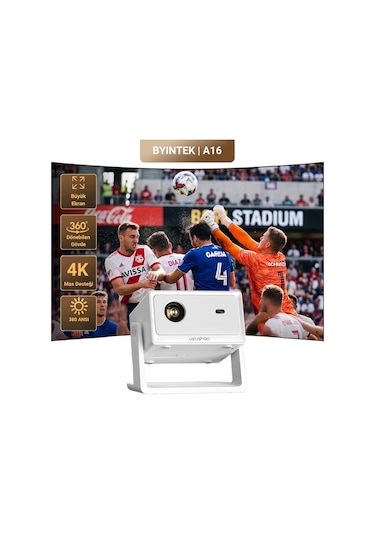 Byıntek Vevshao A16 Full Hd 1080p Projeksiyon Ev Sinema Sistemi Android 12.0 Wi-fi