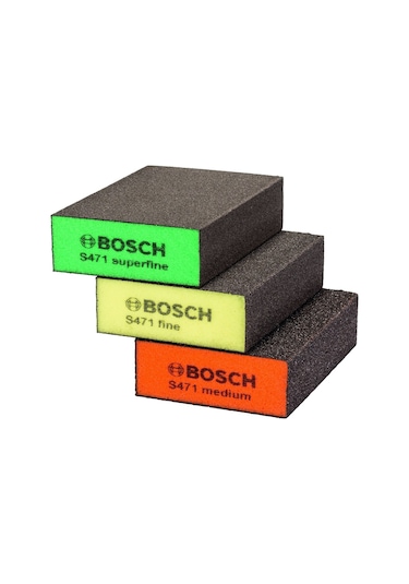 Bosch S471 Takoz Sünger Dört Taraflı Zımpara Seti 3 Parça - 2608901175