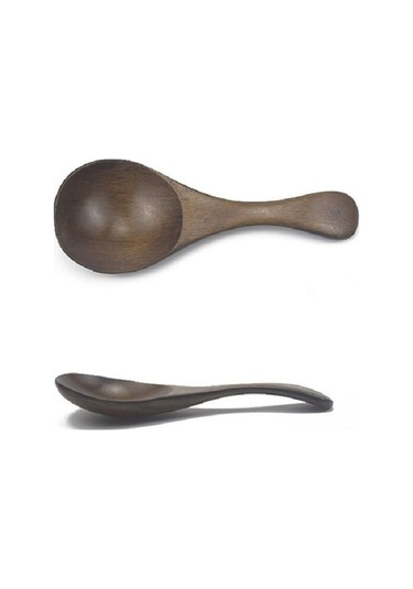 Dancemonkey 10 Adet Ahşap Kaşık, Geniş Ağızlı, Kısa Saplı Günlük Kullanım İçin Ahşap